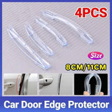 Automotive Parts: 4PCS Car Door Edge Protector Anti Collision Strip Transparent PVC Guard 8cm 11cm