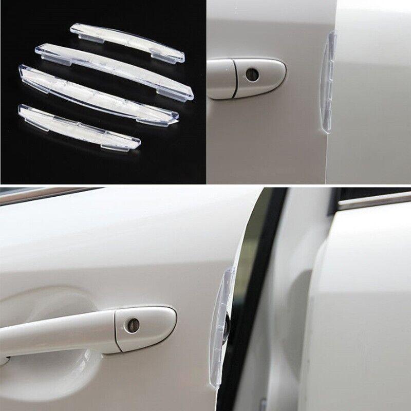 Automotive Parts: 4PCS Car Door Edge Protector Anti Collision Strip Transparent PVC Guard 8cm 11cm