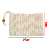 Bath Additives: Flax Soap Saver Bag with Foaming Mesh and Drawstring for Exfoliating - 1PC