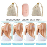 Bath Additives: Flax Soap Saver Bag with Foaming Mesh and Drawstring for Exfoliating - 1PC