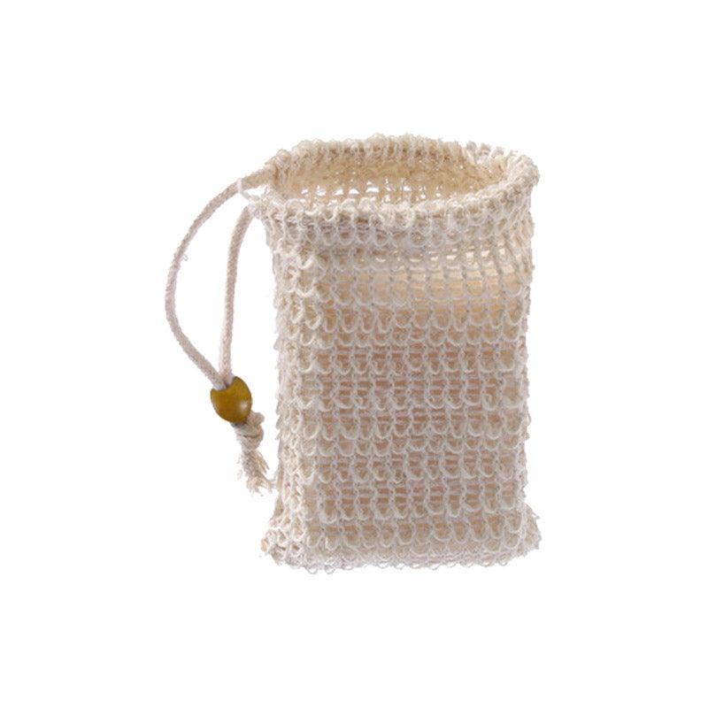 Bath Additives: Flax Soap Saver Bag with Foaming Mesh and Drawstring for Exfoliating - 4PCS