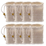 Bath Additives: Flax Soap Saver Bag with Foaming Mesh and Drawstring for Exfoliating - 4PCS