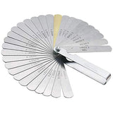 32 Blade Feeler Gauge Dual Marked Mm/Inch Thickness Gap Metric Filler Tool Honda