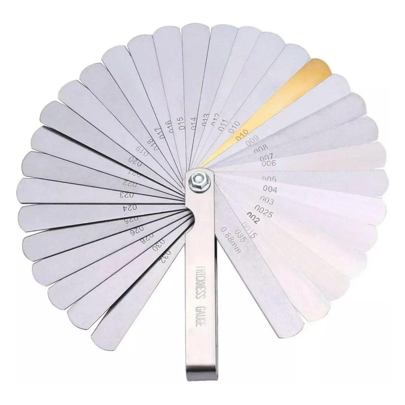 Measuring Tools & Sensors: 32 Blade Feeler Gauge Dual Marked Mm/Inch Thickness Gap Metric Filler Tool Honda