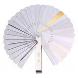 32 Blade Feeler Gauge Dual Marked Mm/Inch Thickness Gap Metric Filler Tool Honda