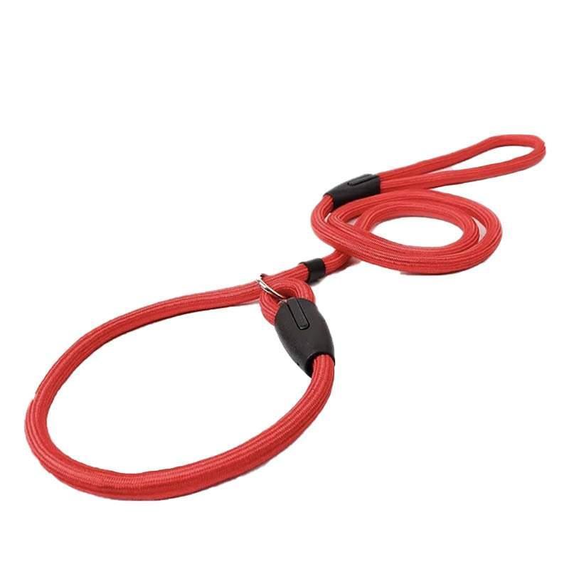 Dog Collars, Leads & Harnesses: Dog Training Correction Leash Lead Cesar Puppy Pets Millan Slip Nylon Rope 10*140mm - Black