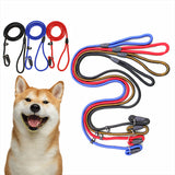 Dog Collars, Leads & Harnesses: Dog Training Correction Leash Lead Cesar Puppy Pets Millan Slip Nylon Rope 10*140mm - Blue