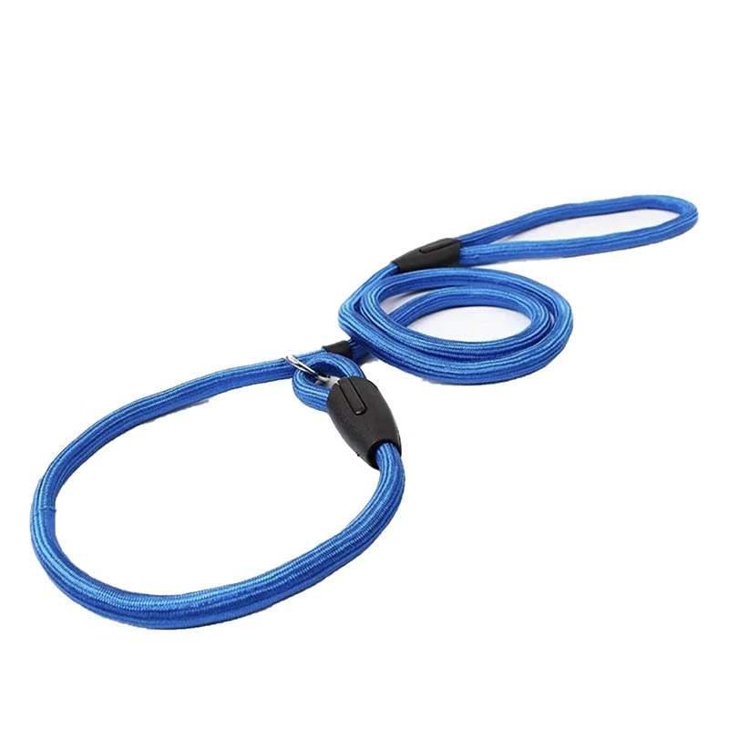 Dog Collars, Leads & Harnesses: Dog Training Correction Leash Lead Cesar Puppy Pets Millan Slip Nylon Rope 10*140mm - Blue