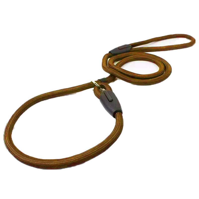 Dog Collars, Leads & Harnesses: Dog Training Correction Leash Lead Cesar Puppy Pets Millan Slip Nylon Rope 10*140mm - Blue