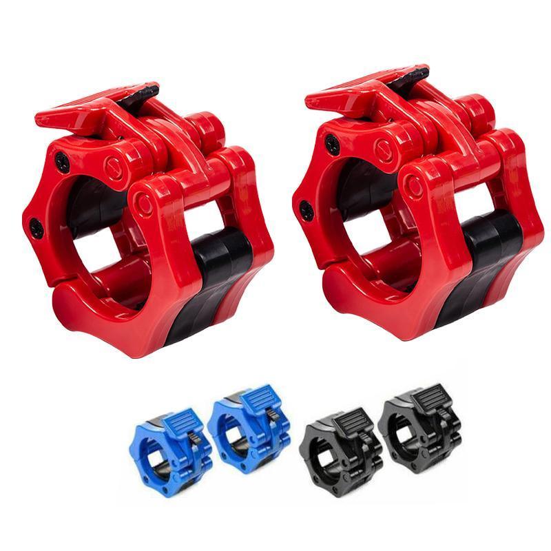 Gym & Training Step: 50mm Barbell Clamp Collar Clip Olympic Weightlifting Lift Spring Lock - Black