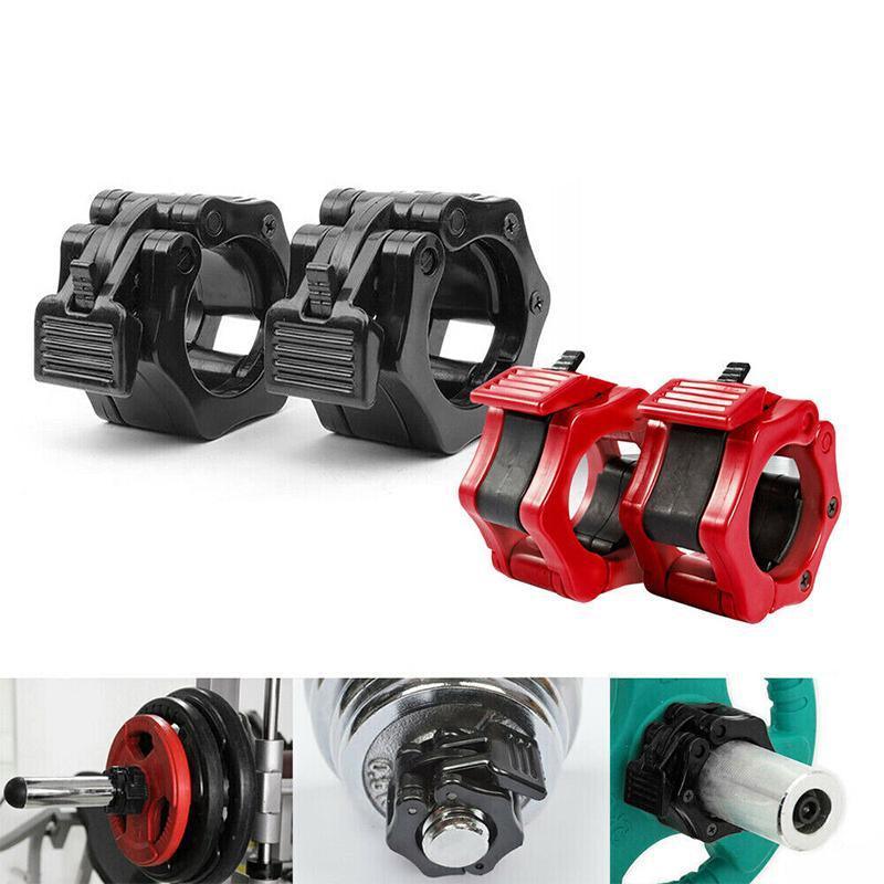 Gym & Training Step: 50mm Barbell Clamp Collar Clip Olympic Weightlifting Lift Spring Lock - Black