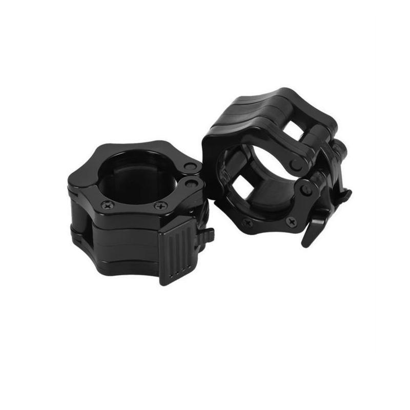 Gym & Training Step: 50mm Barbell Clamp Collar Clip Olympic Weightlifting Lift Spring Lock - Black