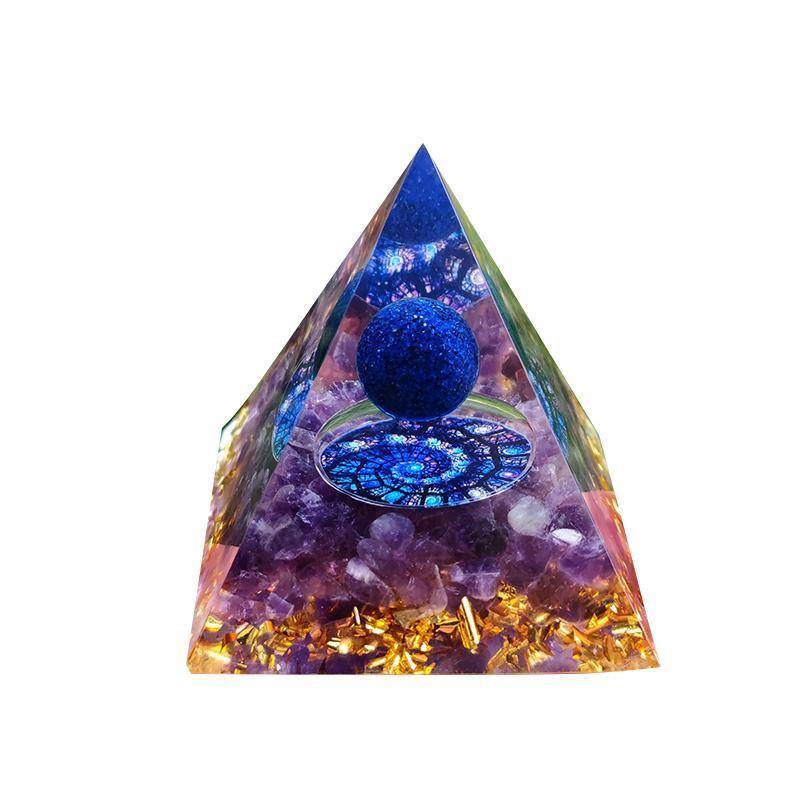 Vases & Table Decor: Amethyst Crystal Sphere Orgonite Pyramidamp Obsidians - Green Tree(50mmx50mm)