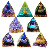 Vases & Table Decor: Amethyst Crystal Sphere Orgonite Pyramidamp Obsidians - Black Brown(60mmx60mm)