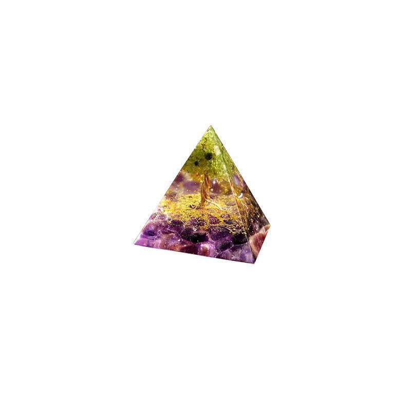 Vases & Table Decor: Amethyst Crystal Sphere Orgonite Pyramidamp Obsidians - Blue ring(60mmx60mm)