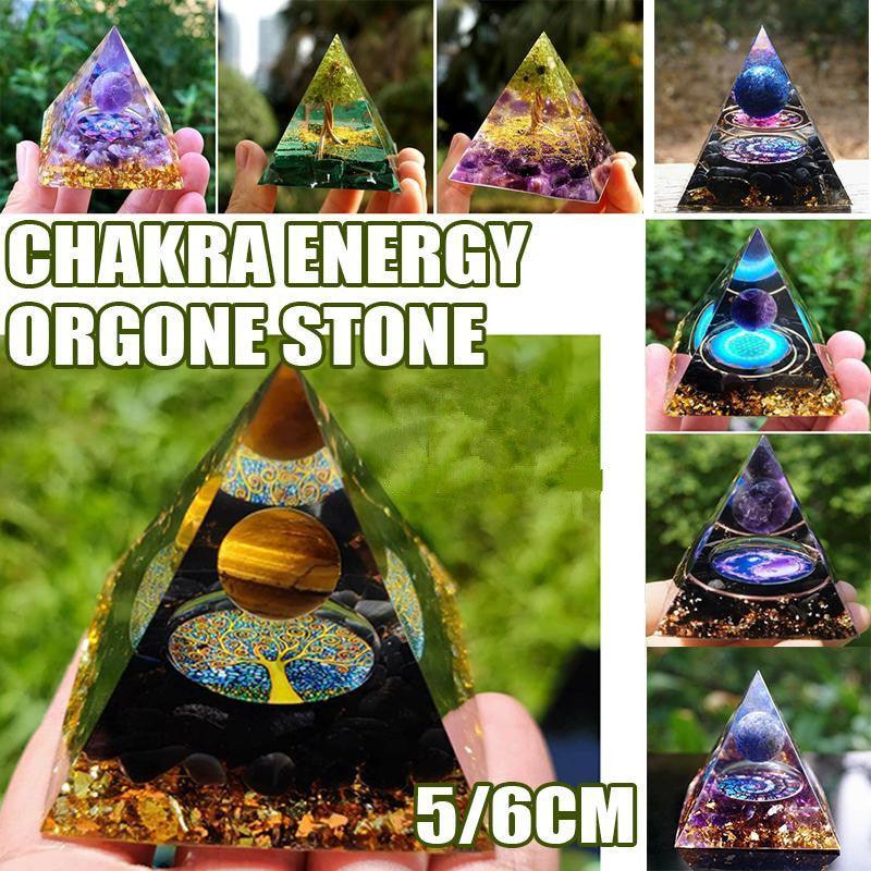 Vases & Table Decor: Amethyst Crystal Sphere Orgonite Pyramidamp Obsidians - Black Blue(60mmx60mm)