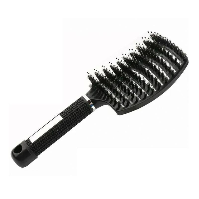Hair Styling Tools: Detangle Nylon Boar Bristle Brush Hairbrush Smooth Hair Head Scalp Massage Comb - White *1 Unit