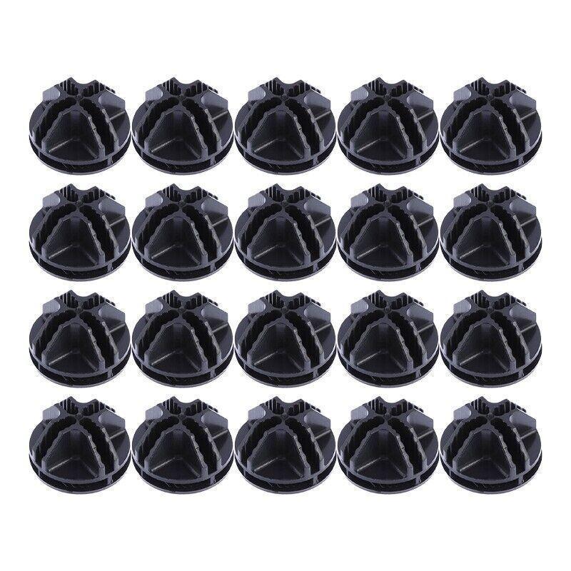 Bathroom Cabinets, Cupboards & Storage: 20PCS Wire Storage Cube Plastic Connectors Mesh Snap Plastic Push Grid - White