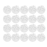 20PCS Wire Storage Cube Plastic Connectors Mesh Snap Plastic Push Grid - White
