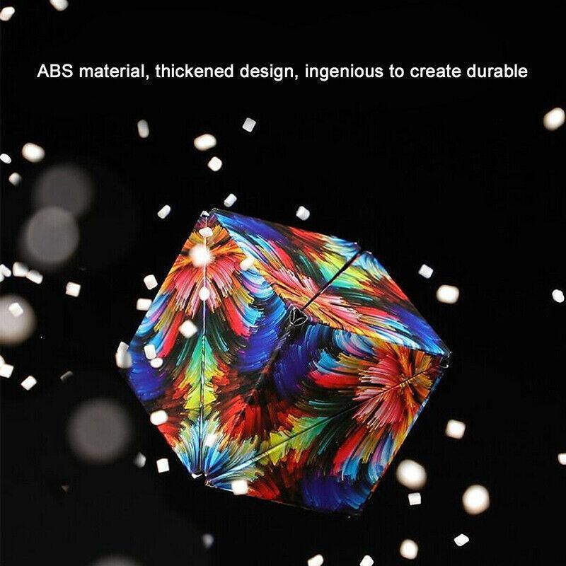 Board Games: Variety Changeable Magnetic Magic Cube 3D Hand Flip Puzzle Anti Stress Toys Gift - Colourful Pattern