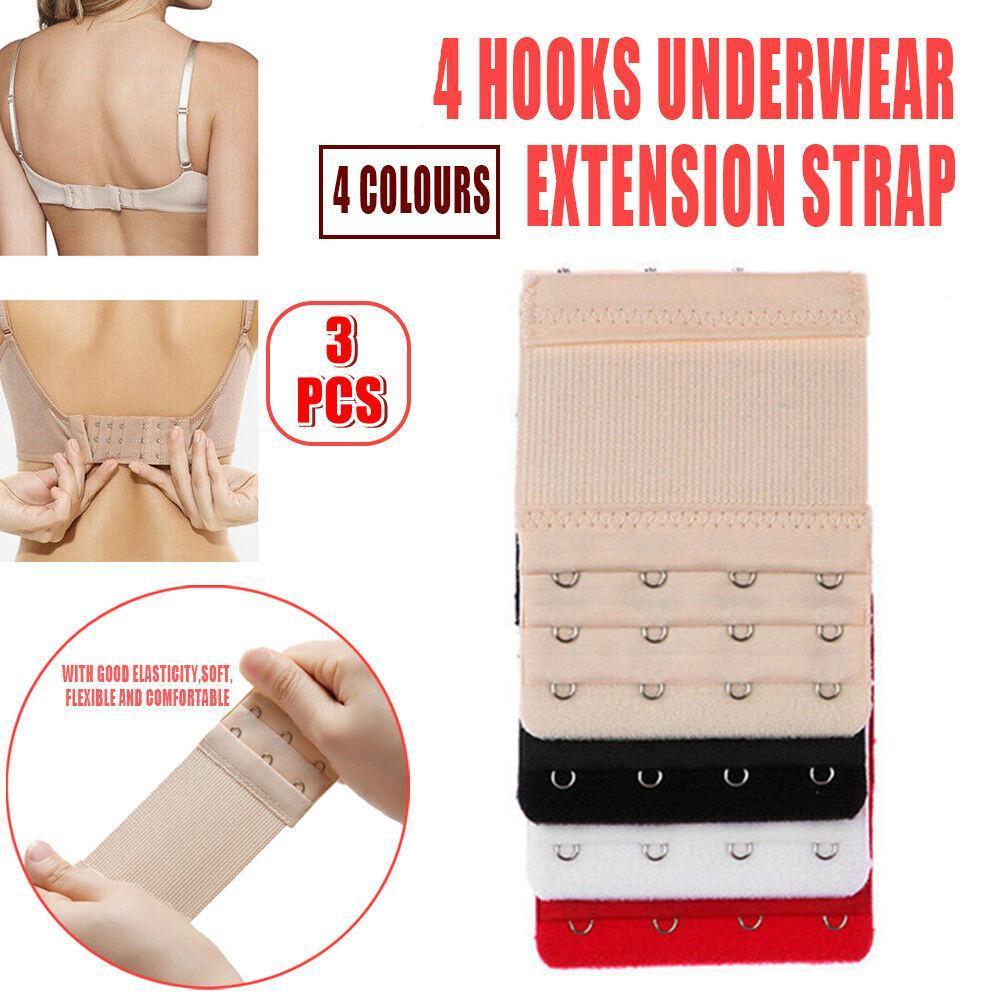 Women's Accessories: 4 Hooks Underwear Extension Bra Buckle Bra Extender Hook Brassiere Strap - Red