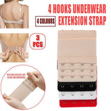 Women's Accessories: 4 Hooks Underwear Extension Bra Buckle Bra Extender Hook Brassiere Strap - Red