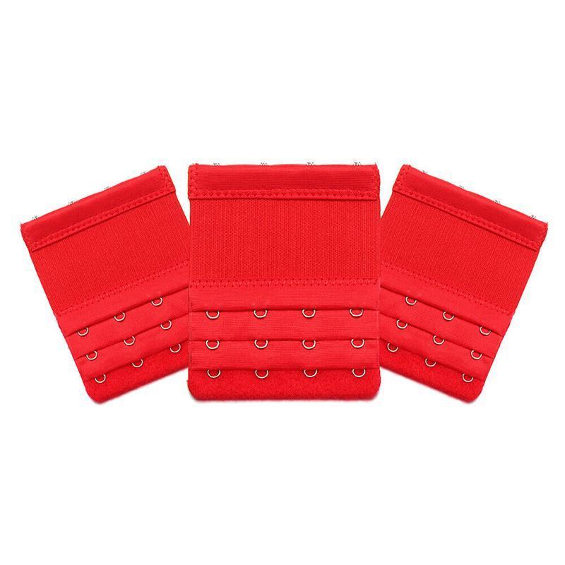 Women's Accessories: 4 Hooks Underwear Extension Bra Buckle Bra Extender Hook Brassiere Strap - Red