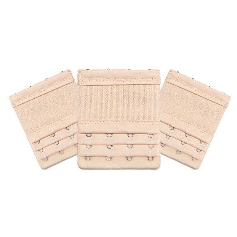 Women's Accessories: 4 Hooks Underwear Extension Bra Buckle Bra Extender Hook Brassiere Strap - White