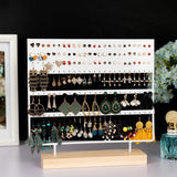Earring Stand Display Rack 3-Tier Ear Stud Holder Jewelry Organizer 144 Holes - Black