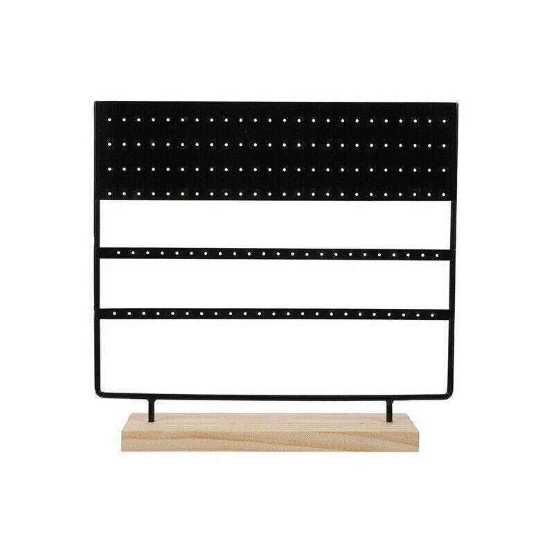 Jewellery Making Kits: Earring Stand Display Rack 3-Tier Ear Stud Holder Jewelry Organizer 144 Holes - White