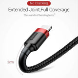 Powerboards & Adapters: Grey Black Genuine BASEUS 2.4A USB to Lighting Charging Cable Cord for iPhone 13 12 Pro XS - 3 m