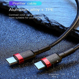 Powerboards & Adapters: Red Black Baseus 60W 100W USB C to Type C Charger Cable PD Fast Charge For Samsung - 2m 100w