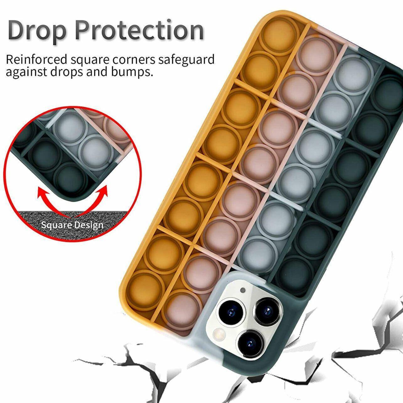 Phone Cases & Screen Protectors: Rainbow Pop Fidget Toys Push It Bubble Phone Case For iPhone 7 8 Plus X XR 11 12 Pro Max - iPhone XS MAX