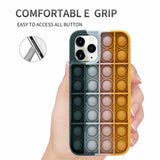 Phone Cases & Screen Protectors: Blue-White Pop Fidget Toys Push It Bubble Phone Case For Iphone - iPhone7/8