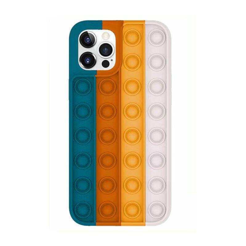 Phone Cases & Screen Protectors: Blue-White Pop Fidget Toys Push It Bubble Phone Case For Iphone - iPhone XR