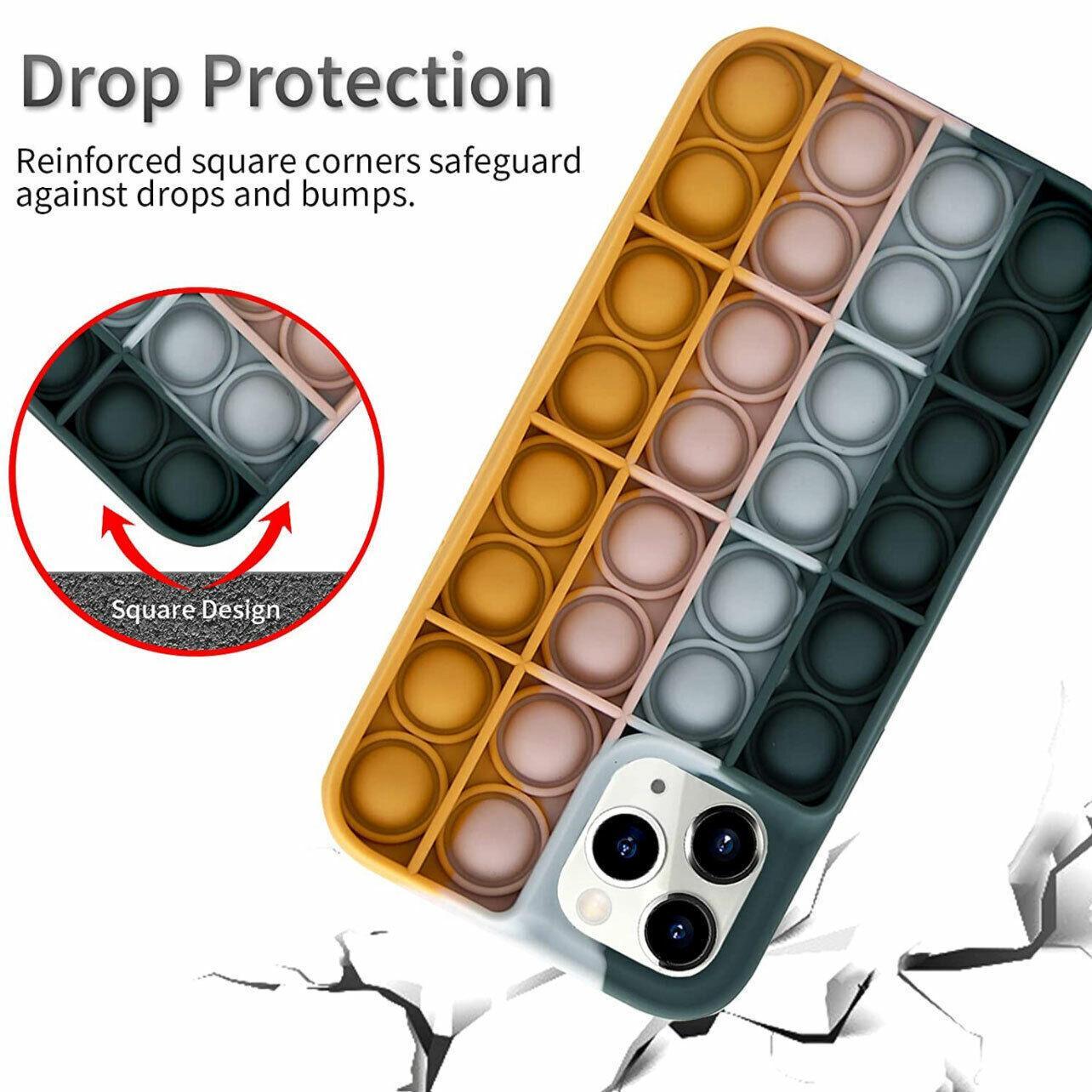 Phone Cases & Screen Protectors: Blue-White Pop Fidget Toys Push It Bubble Phone Case For Iphone - iPhone XS MAX