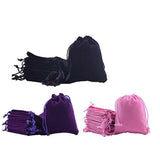 Gift Bags: 50X Small Velvet Cloth Drawstring Bags Gift Bag Jewelry Ring Pouch Earring Favor 9x12 - Black