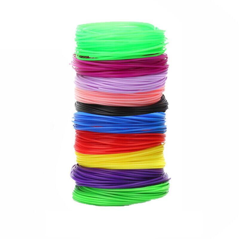 Arts & Crafts: 100M PLA 3D Pen Filament 10 Colours 1.75mm Printing Material for Drawing Craft