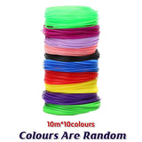 100M PLA 3D Pen Filament 10 Colours 1.75mm Printing Material for Drawing Craft