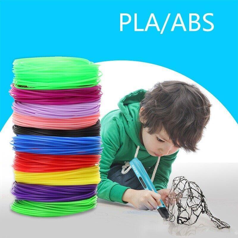 Arts & Crafts: 100M PLA 3D Pen Filament 10 Colours 1.75mm Printing Material for Drawing Craft