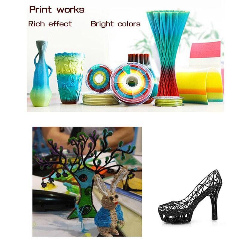Arts & Crafts: 100M PLA 3D Pen Filament 10 Colours 1.75mm Printing Material for Drawing Craft