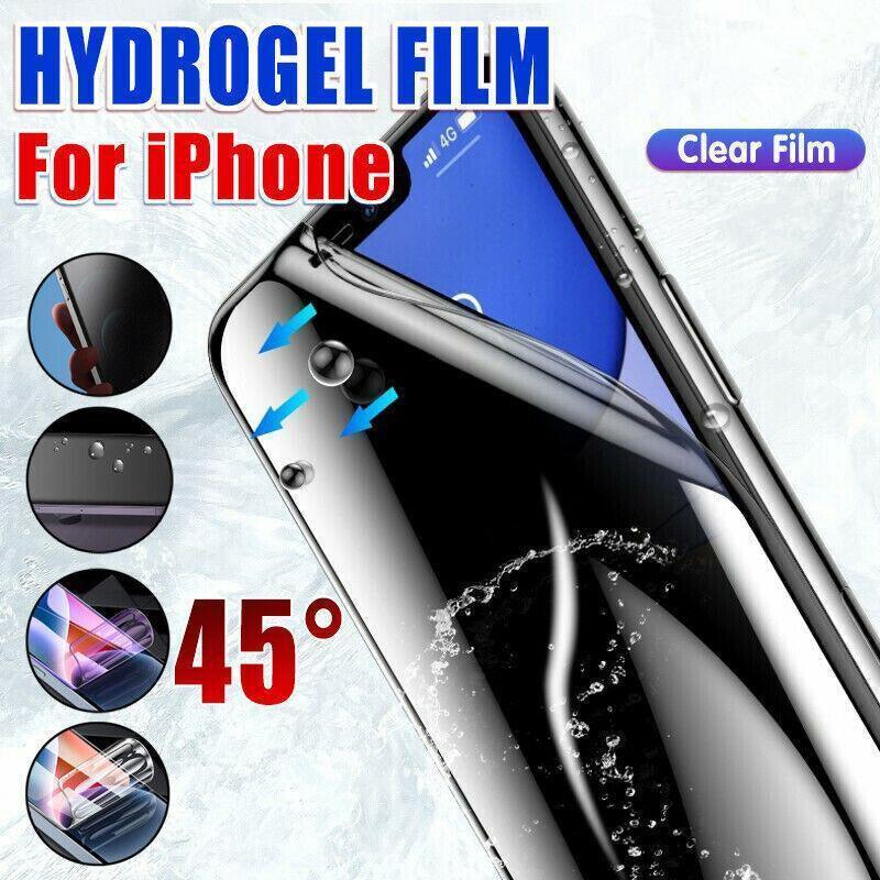 Phone Cases & Screen Protectors: Clear Film iPhone 13 12 11 Pro Xs Max Plus Hydrogel Film Screen Protector - For iPhone XR
