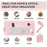 Mouse & Accessories: Large Leather Gaming Mouse Pad Waterproof Desk Keyboard Mat 120 x 60cm - Light Green