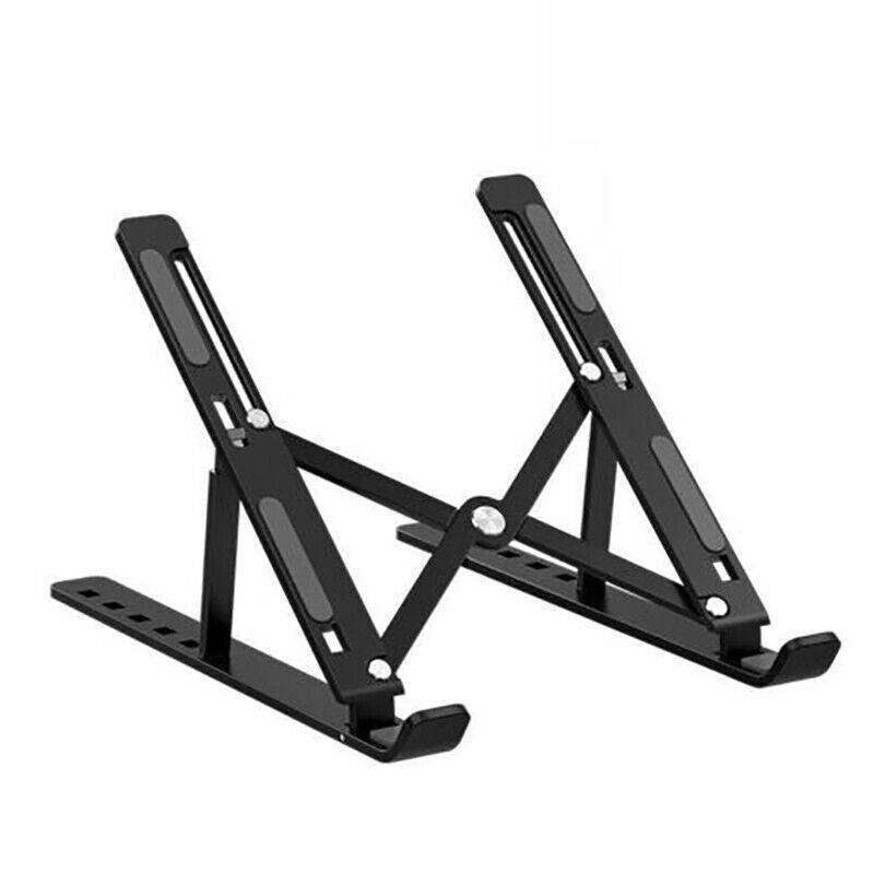 Laptop Stands: Adjustable Laptop Stand Portable Aluminum Alloy Desktop Holder for 11 to 17.3 Inch - Black