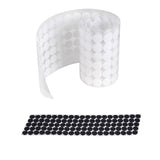 Tape: Hook and Loop Sticky Self Adhesive Dots Coins Circles Tape Black White 15mm - Black