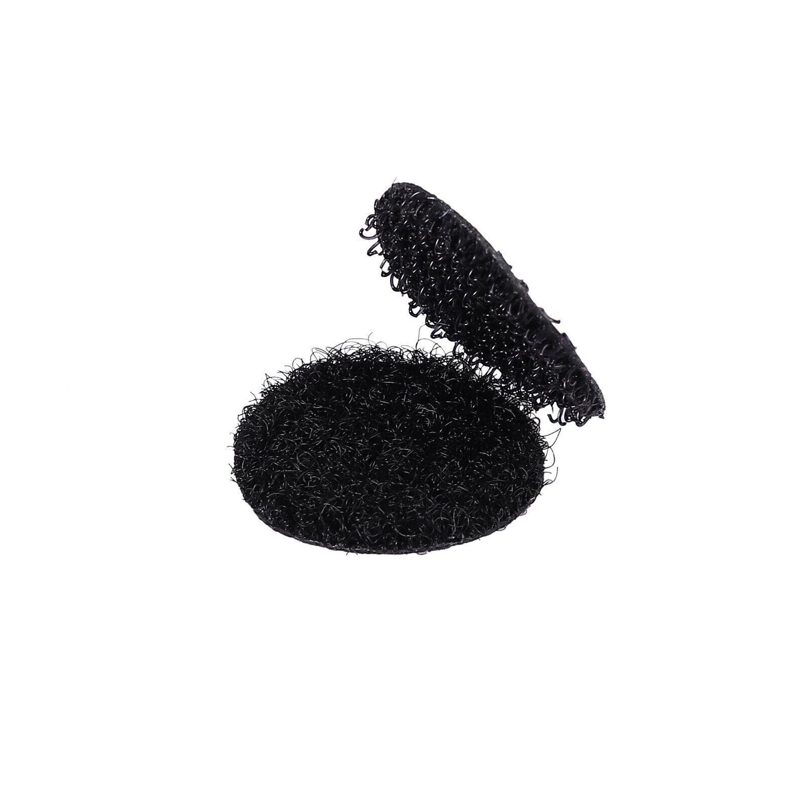 Tape: Hook and Loop Sticky Self Adhesive Dots Coins Circles Tape Black White 15mm - White