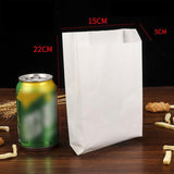1000PCS Oil-proof Takeaway Paper Bags for Premium Takeout Supply - White-16*11*4cm