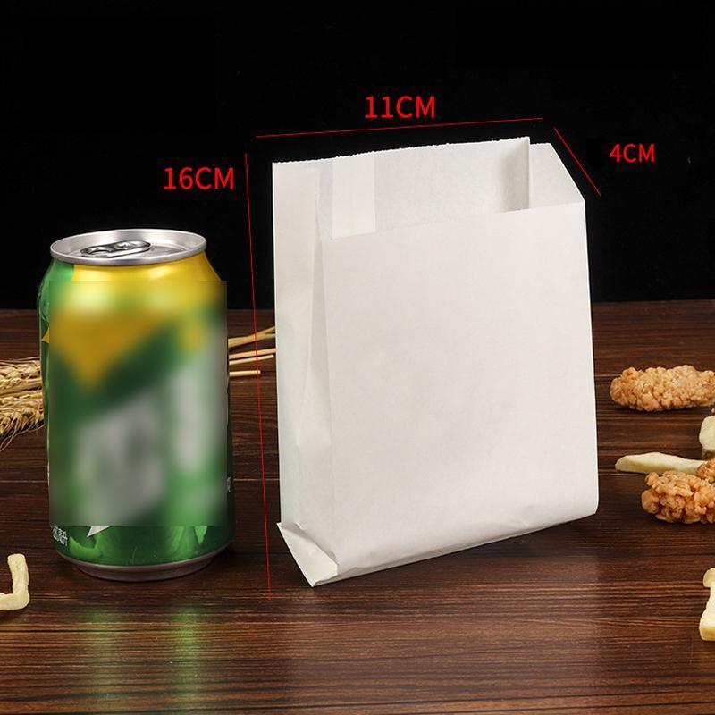 Disposable Bowls: 1000PCS Oil-proof Takeaway Paper Bags for Premium Takeout Supply - White-22*15*5cm