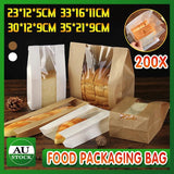 Postage Satchels & Boxes: Takeaway Storage Baking Bread Bag Toast Food Packaging Bag Kraft Paper Bag Cowhide - 33X16X11CM