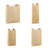 Postage Satchels & Boxes: Takeaway Storage Baking Bread Bag Toast Food Packaging Bag Kraft Paper Bag Cowhide - 33X16X11CM